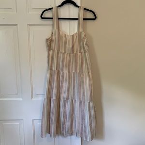 Madewell Tiered Rainbow Midi Dress